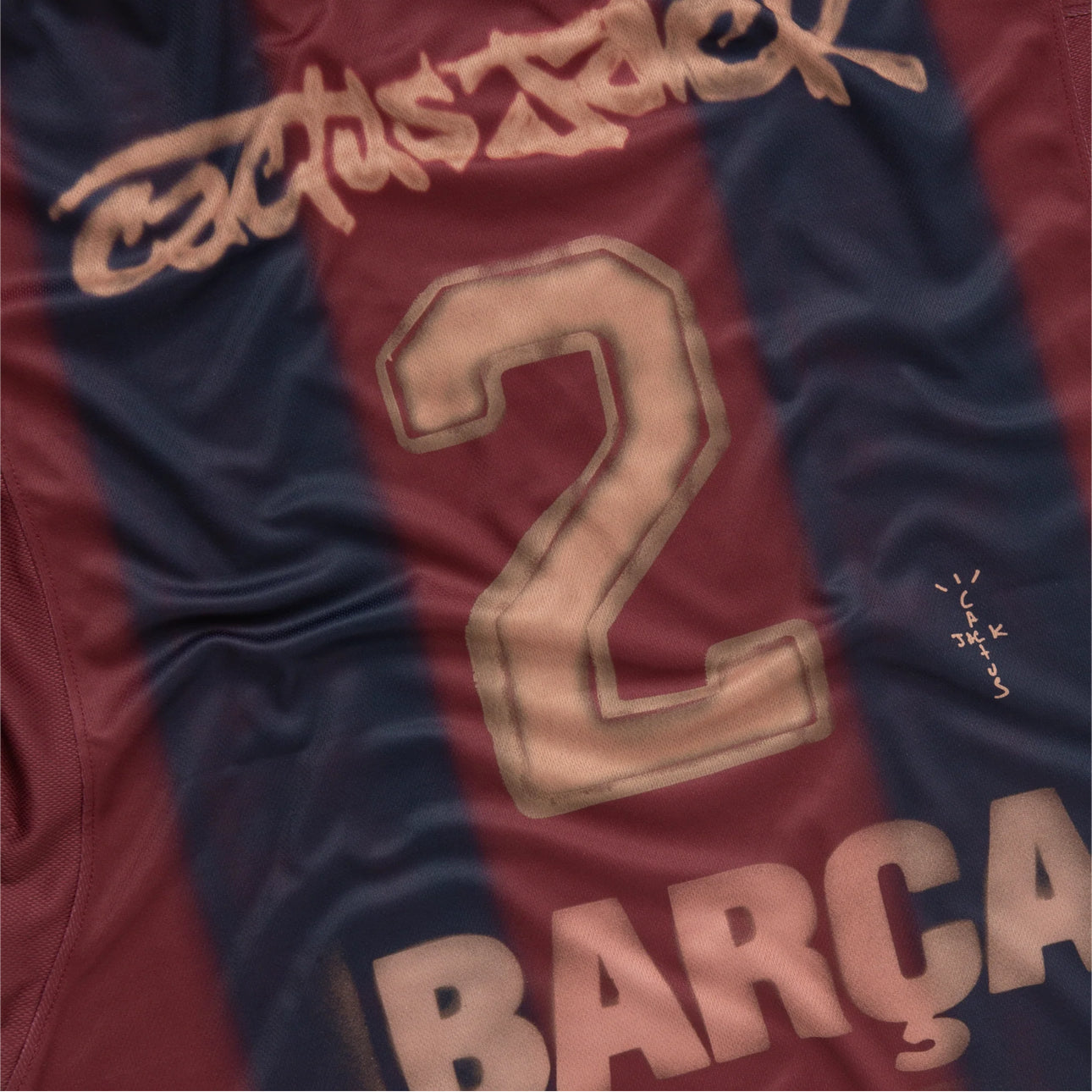 CJ x FC BARCELONA RETRO 00/01 HOME SKELETON JERSEY
